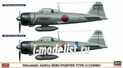 Hasegawa 02002 1/72 Mitsubishi A6M2a Zero Fighter Type 11 Combo