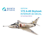 QD72194 Quinta Studio 1/72 3D Декаль интерьера кабины A-4B Skyhawk (Fujimi/Hobby 2000)