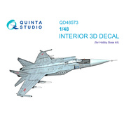QD48573 Quinta Studio 1/48 3D Декаль интерьера кабины MiGG-31М (HobbyBoss)