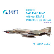 QD48370 Quinta Studio 1/48 3D Декаль интерьера кабины F-4E late без DMAS (Meng)