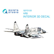 QD72120 Quinta Studio 1/72 3D Декаль интерьера кабины МиГ-29СМТ 9-19 (Т$ач)