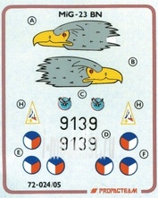 72024 Propagteam 1/72 MiG-23 Bn Czech Air Force / eagle