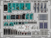SS595 Eduard 1/72 Цветное фототравление для MiGG-31Б/БМ