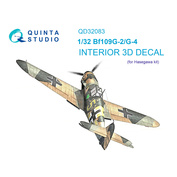 QD32083 Quinta Studio 1/32 3D Cabin Interior Decal Bf 109G-2/G-4 (Hasegawa)