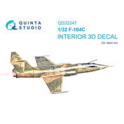 QD32247 Quinta Studio 1/32 3D Декаль интерьера кабины F-104C (Italeri)