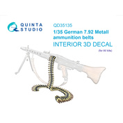 QD35135 Quinta Studio 1/35 Немецкая патронная лента с металлическими звеньями под патрон 7.92 ВМВ (для всех моделей)