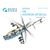 QD35020 Quinta Studio 1/35 3D Decal of the Mi-24V cabin interior (for the Trumpeter model)