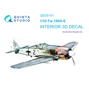 QD35101 Quinta Studio 1/35 3D Cabin Interior Decal FW 190A-6 (Border Model)