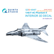 QDS+48487 Quinta Studio 1/48 3D Декаль интерьера для F-4C Phantom II (Academy) (малая версия) (с 3D-печатными деталями)