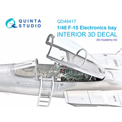 QD48417 Quinta Studio 1/48 3D Декаль интерьера кабины F-15C отсек электроники (Academy)