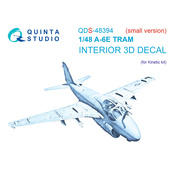 QDS-48394 Quinta Studio 1/48 3D Декаль интерьера кабины A-6E TRAM (Kinetic) (Малая версия)