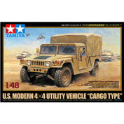 32563 Tamiya 1/48 U.S. Modern 4x4 Utility Vehicle“Cargo Type” с 1 фигурой водителя, 3 вар-та раскраски