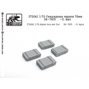 f72041 SG modeling 1/72 Shell Boxes 76mm Tank 34-76/ S&S-3 4pcs.