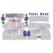 M35 123 KAV models 1/35 Paint mask for glazing G4 (ICM)