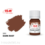 C1051 ICM Paint for creativity, 12 ml, color Dark rust (Dark Rust)																