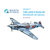 QD48517 Quinta Studio 1/48 3D Декаль интерьера кабины ЛаГГ-3 66 серии (Zvezda)