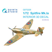 QD72226 Quinta Studio 1/72 3D Декаль интерьера кабины Spitfire Mk.Iа (Airfix)