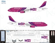 320-026 Ascensio 1/144 Декаль на самолёт A320 (Wizz Air (OLD livery))