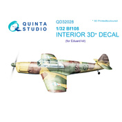 QD32028 Quinta Studio 1/32 3D Декаль интерьера кабины Bf 108 (для модели Eduard)