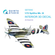 QD72042 Quinta Studio 1/72 3D Cabin Interior Decal Spitfire Mk.IX (Eduard)