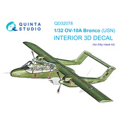 QD32078 Quinta Studio 1/32 3D Декаль интерьера кабины OV-10A (USN version) (KittyHawk)