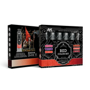 AKAD107 AK Interactive Набор красок красных цветов – хуtoжественный плfromный акрил / Red Color Set – Artistic Dense Acrylic Color