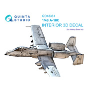 QD48361 Quinta Studio 1/48 3D Декаль интерьера кабины A-10C (HobbyBoss)