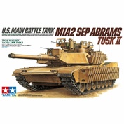 35326 Tamiya 1/35 M1A2 SEP Abrams Tusk II Американский танк Абрамс, иракский конфликт, с фигурами командира и стрелка 