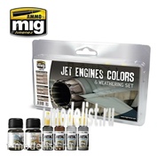 AMIG7445 Ammo Mig JET ENGINES COLORS AND WEATHER SET