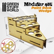 9848 Green Stuff World Scale Paint Rack-WEDGE / Scale Paint Rack-WEDGE