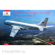 1469 Amodel 1/144 Пассажирский самолет Туполев Т-у-104А (Аэрофлот синий)