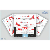 321-022 Ascensio 1/144 Декаль на самолёт A321, Red Wings (White Colors 2019)