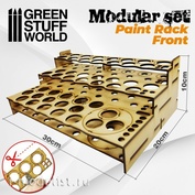 9846 Green Stuff World Модульная стойка для краски - ПЕРЕДНЯЯ / Modular Paint Rack - FRONT