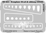 00031 Eduard Инструмент Template ovals & oblong STEEL