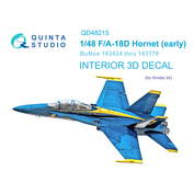 QD48215 Quinta Studio 1/48 3D Декаль интерьера кабины F/A-18D Early (Kinetic)