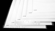 AH0012 Aurora Hobby Polystyrene sheet white 0.7 mm 3 sheet 20x30 cm