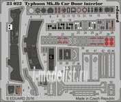 23022 Eduard photo etched parts for the 1/24 Typhoon Mk. Ib Car Door interior