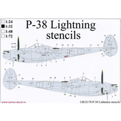 UR32178 Sunrise 1/32 Decal for P-38 Lightning, tech. inscriptions