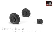 AW72056 Armory 1/72 set of wheel extensions for Il-2 Kora (late) wheels with weighted tires