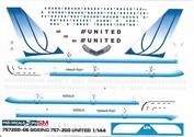 757200-06 PasDecals 1/144 Decal on Boeng 757-200 UNITED