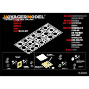 TEZ048 Voyager Model 1/35 Modern Road Wheel Stencil Templates AFV version 2.0