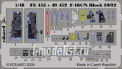 FE452 Eduard 1/48 Цветное фототравление для F-16C/ N Block 30/32 S. A.