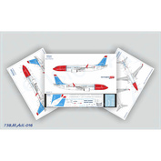 738MAX-016 Ascensio1/144 Decal for Boeing 737-8 MAX Norwegian (Unicef) 