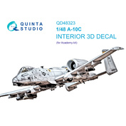 QD48323 Quinta Studio 1/48 3D Декаль интерьера кабины A-10C (Academy)
