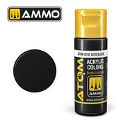 ATOM20162 Ammo Mig Акриловая краска ATOM COLOR Сатиновый чёрный / Satin Black