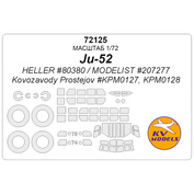 72125 KV Models 1/72 Ju-52 + маски на диски и колеса