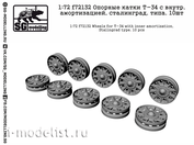 f72132 SG modeling 1/72 Support rollers T-34 with EXT. depreciation, Stalingrad. type's. 10pcs