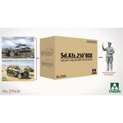 2194W Takom 1/35 Набор из трёх моделей Sd.Kfz 250/1 + Sd.Kfz 250/3 «Greif» + фигурка Erwin Rommel в 1/16	