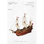 5056 SVmodel 1/90 Набор парусов для модели корабля San Martin, 6 шт.