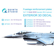 QP48028 Quinta Studio 1/48 Усиливающие накладки для F-16 block 30/32 (Kinetic 2022г. разработки)